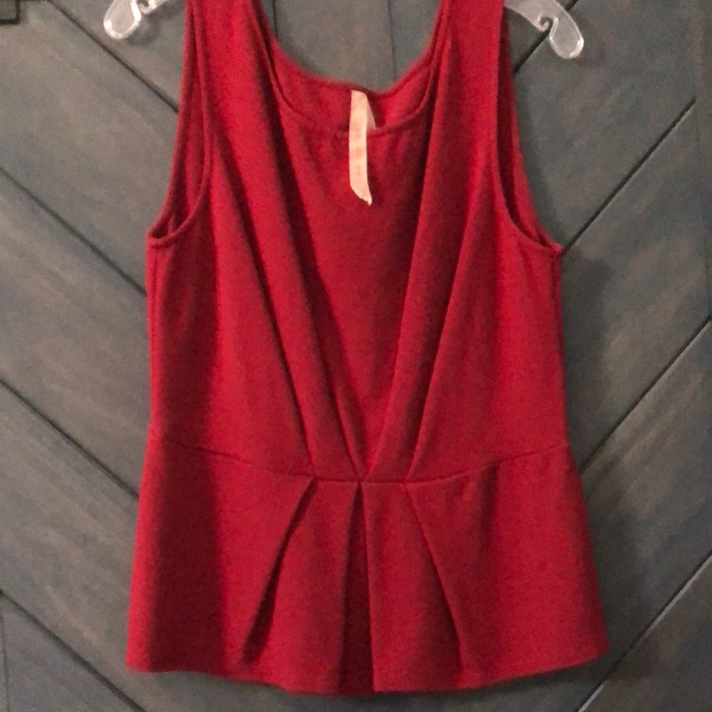 Red darted tank top